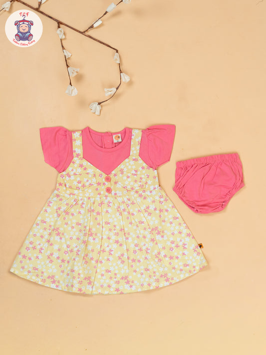Pink & Yellow - Cotton Frock