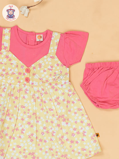 Pink & Yellow - Cotton Frock
