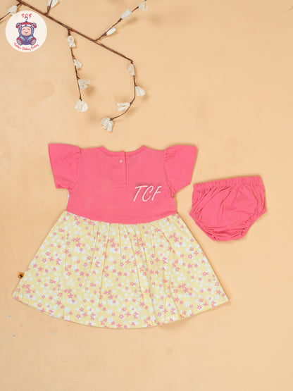 Pink & Yellow - Cotton Frock