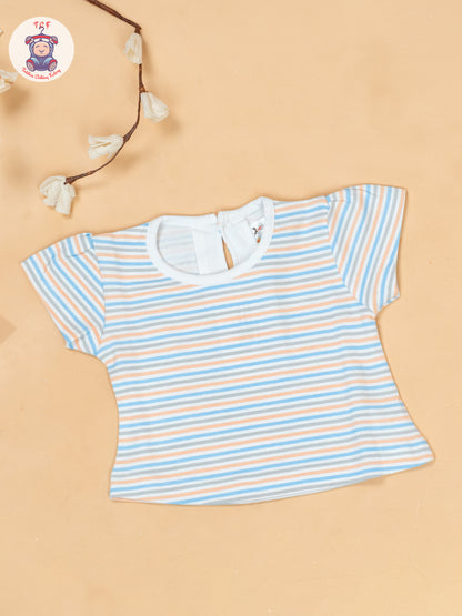 Peach & White - Cotton Frock