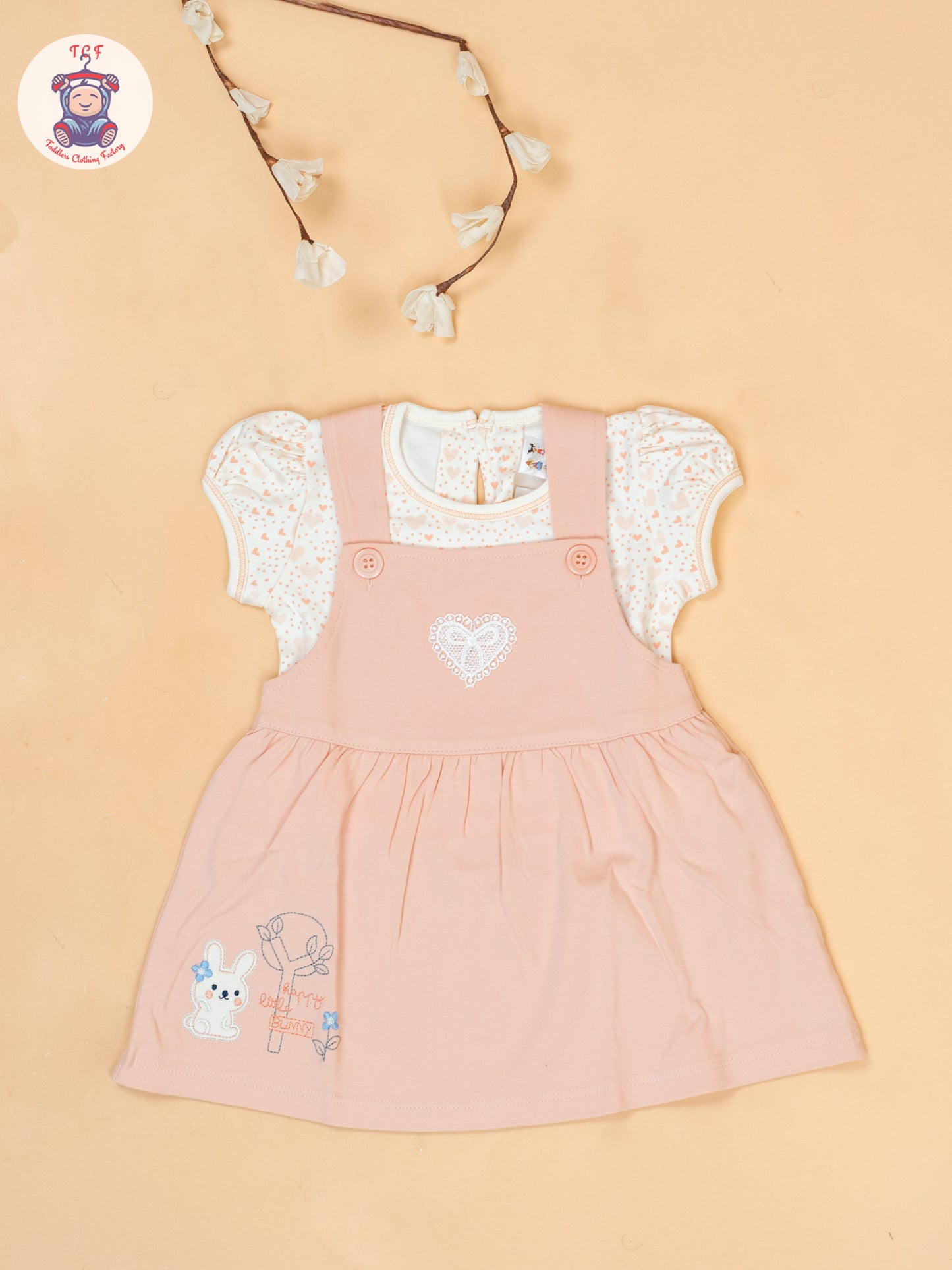 Peach & Cream -  Cotton Frock