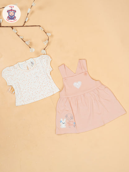 Peach & Cream -  Cotton Frock