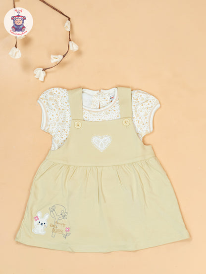 Light Yellow & Cream - Cotton Frock