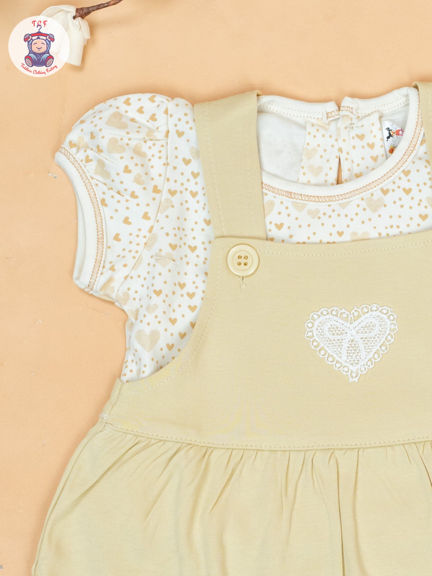 Light Yellow & Cream - Cotton Frock