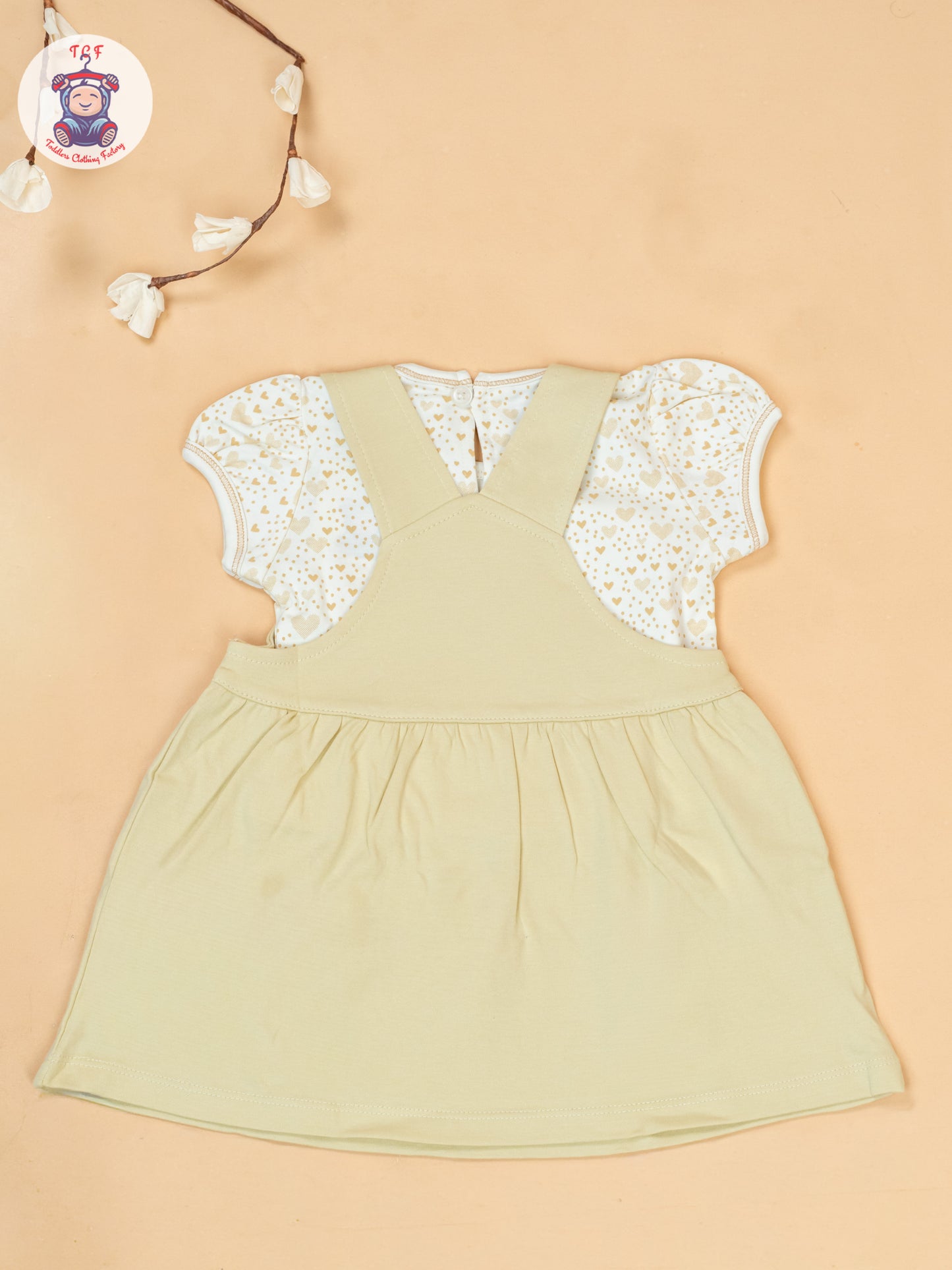 Light Yellow & Cream - Cotton Frock