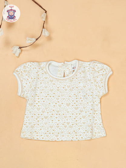 Light Yellow & Cream - Cotton Frock