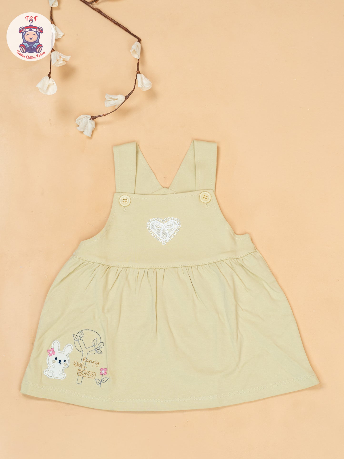 Light Yellow & Cream - Cotton Frock