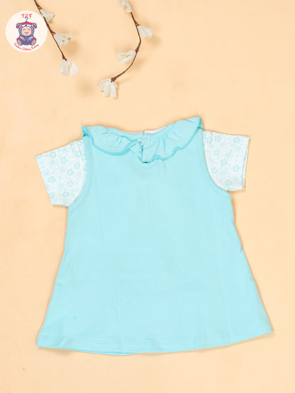 Mint Green & White - Cotton Frock
