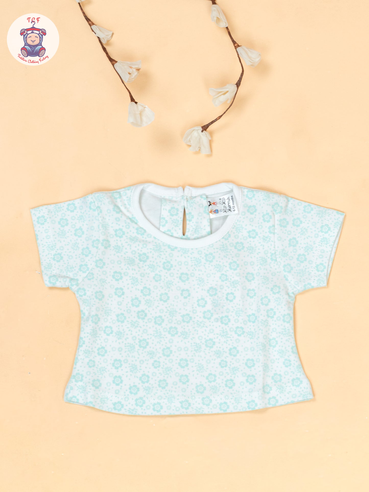 Mint Green & White - Cotton Frock