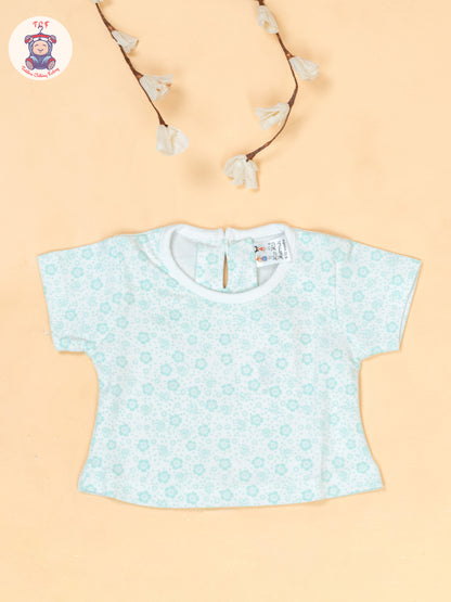 Mint Green & White - Cotton Frock