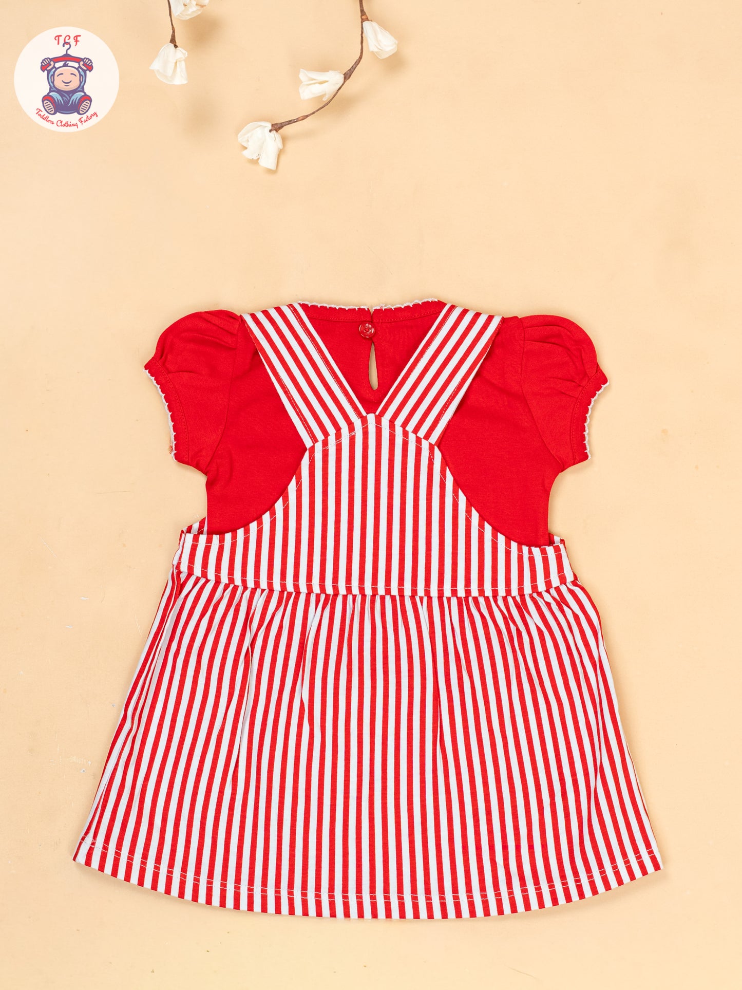 Red & White -  Cotton Frock