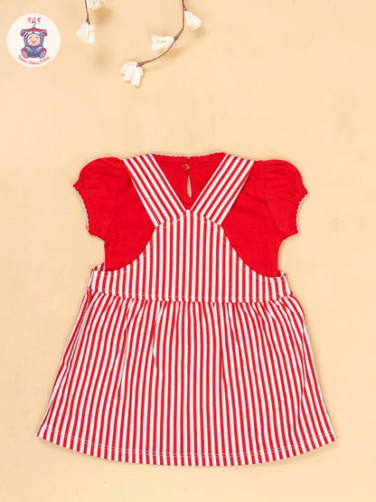 Red & White -  Cotton Frock
