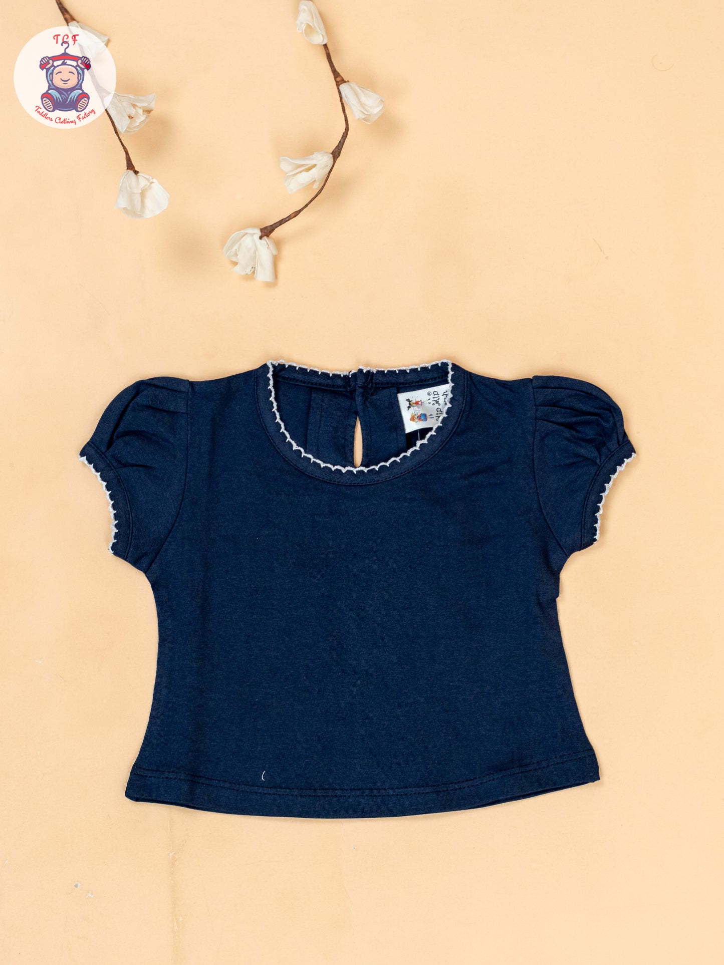 Navy blue & White - Cotton Frock