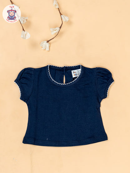 Navy blue & White - Cotton Frock