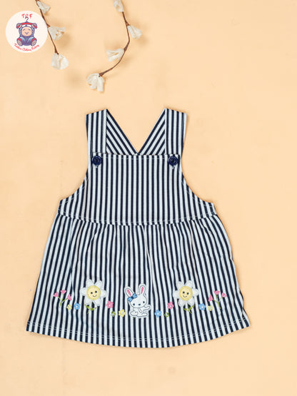Navy blue & White - Cotton Frock
