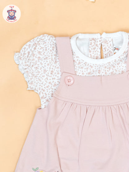 Peach & White - Cotton Frock