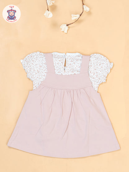 Peach & White - Cotton Frock