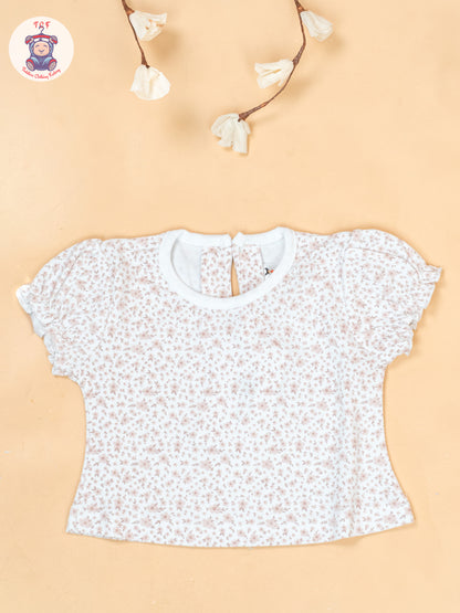 Peach & White - Cotton Frock