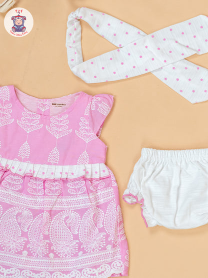 Pink & White - Cotton Frock