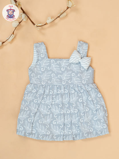 Grey & White - Cotton Frock