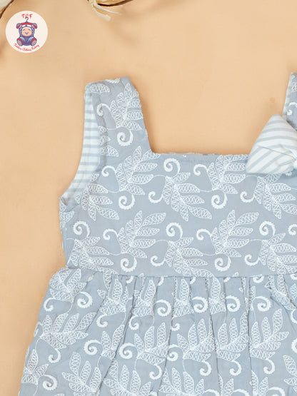 Grey & White - Cotton Frock