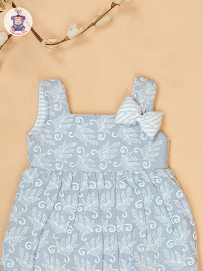 Grey & White - Cotton Frock