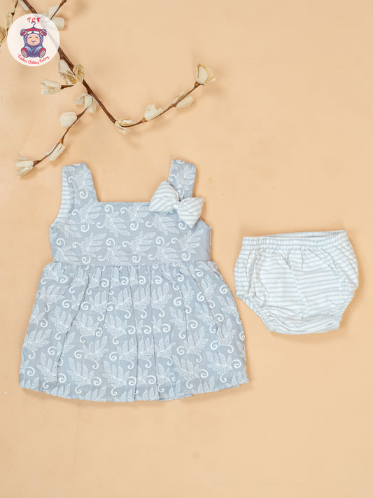 Grey & White - Cotton Frock