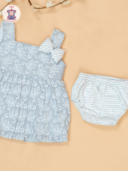 Grey & White - Cotton Frock