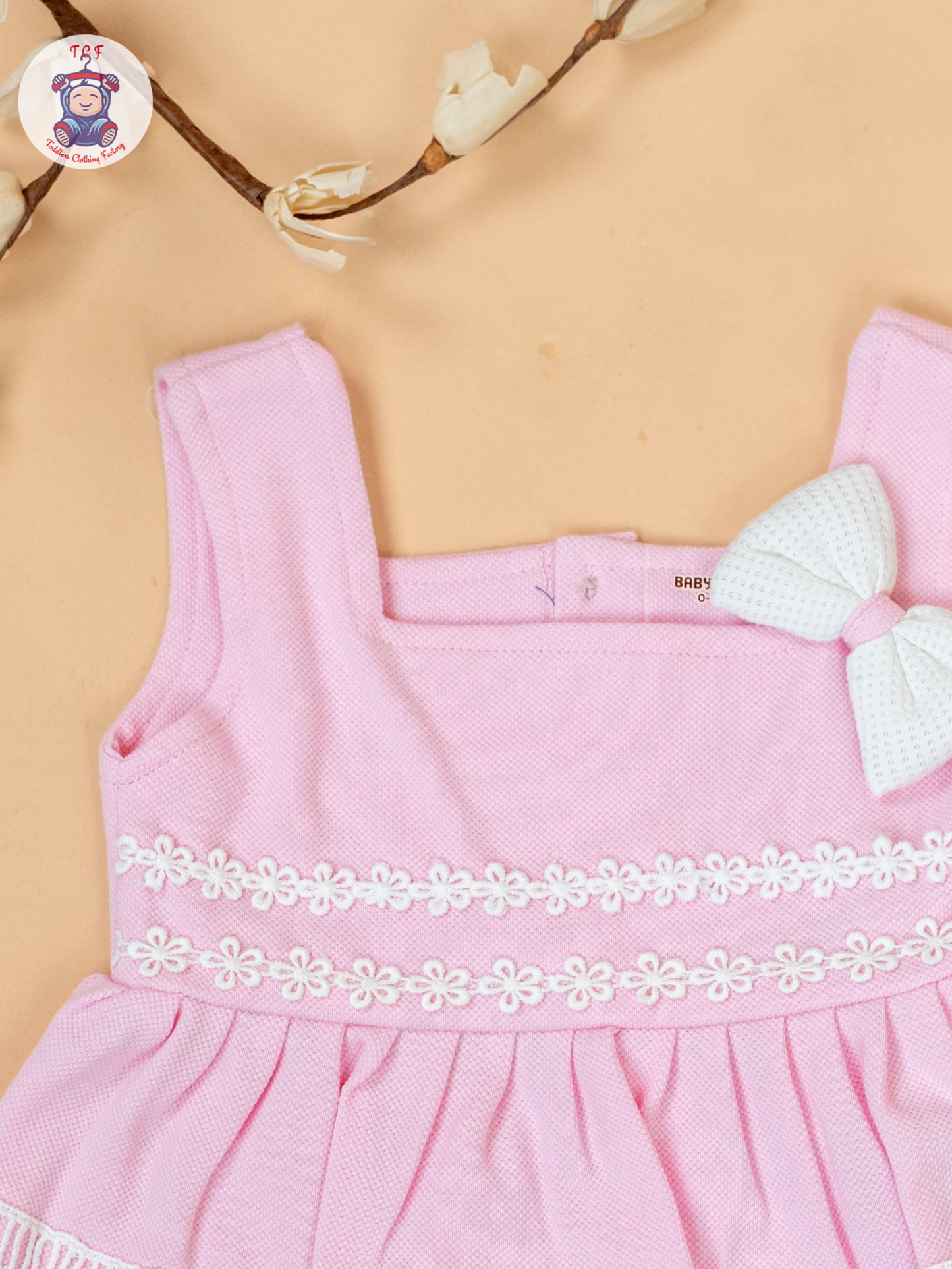 Light Pink & White - Cotton Frock