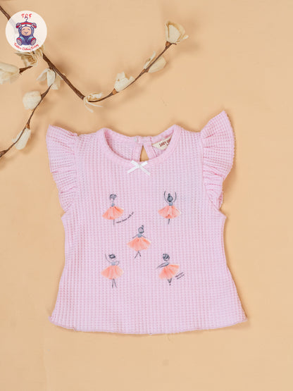 Baby Pink & White - Top & Shorts