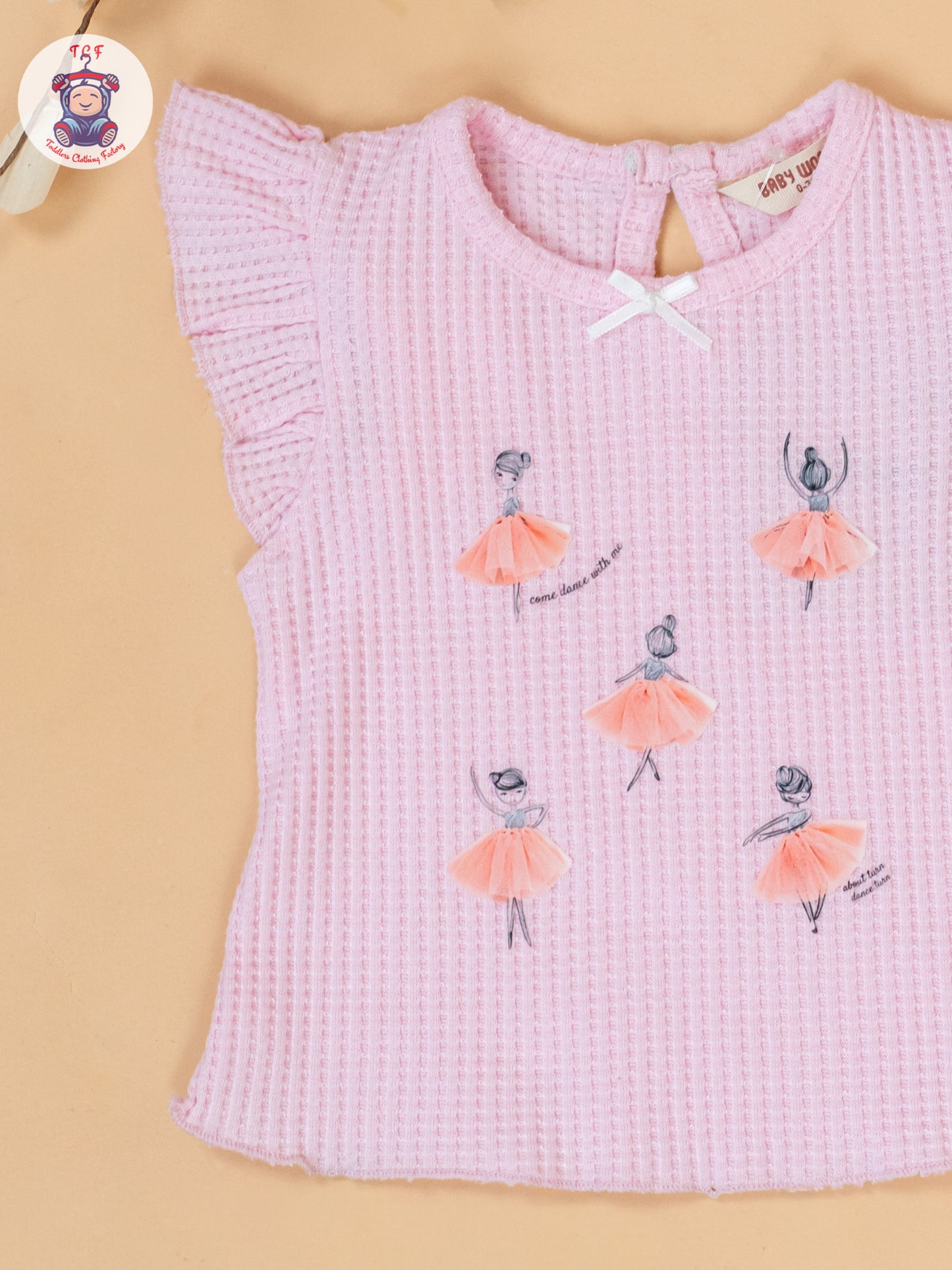 Baby Pink & White - Top & Shorts