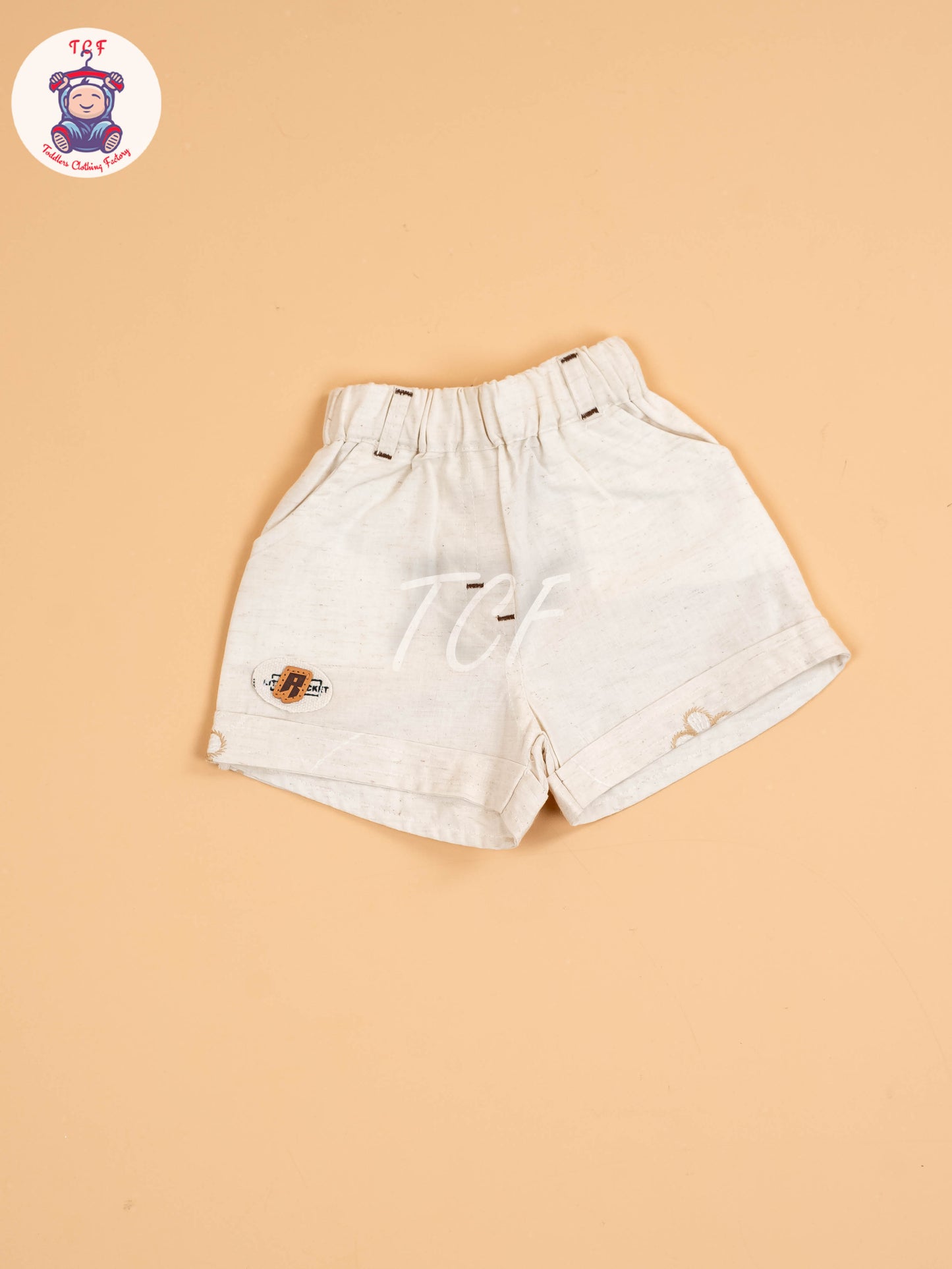 Light Brown - Girls Linen Tunics & Shorts