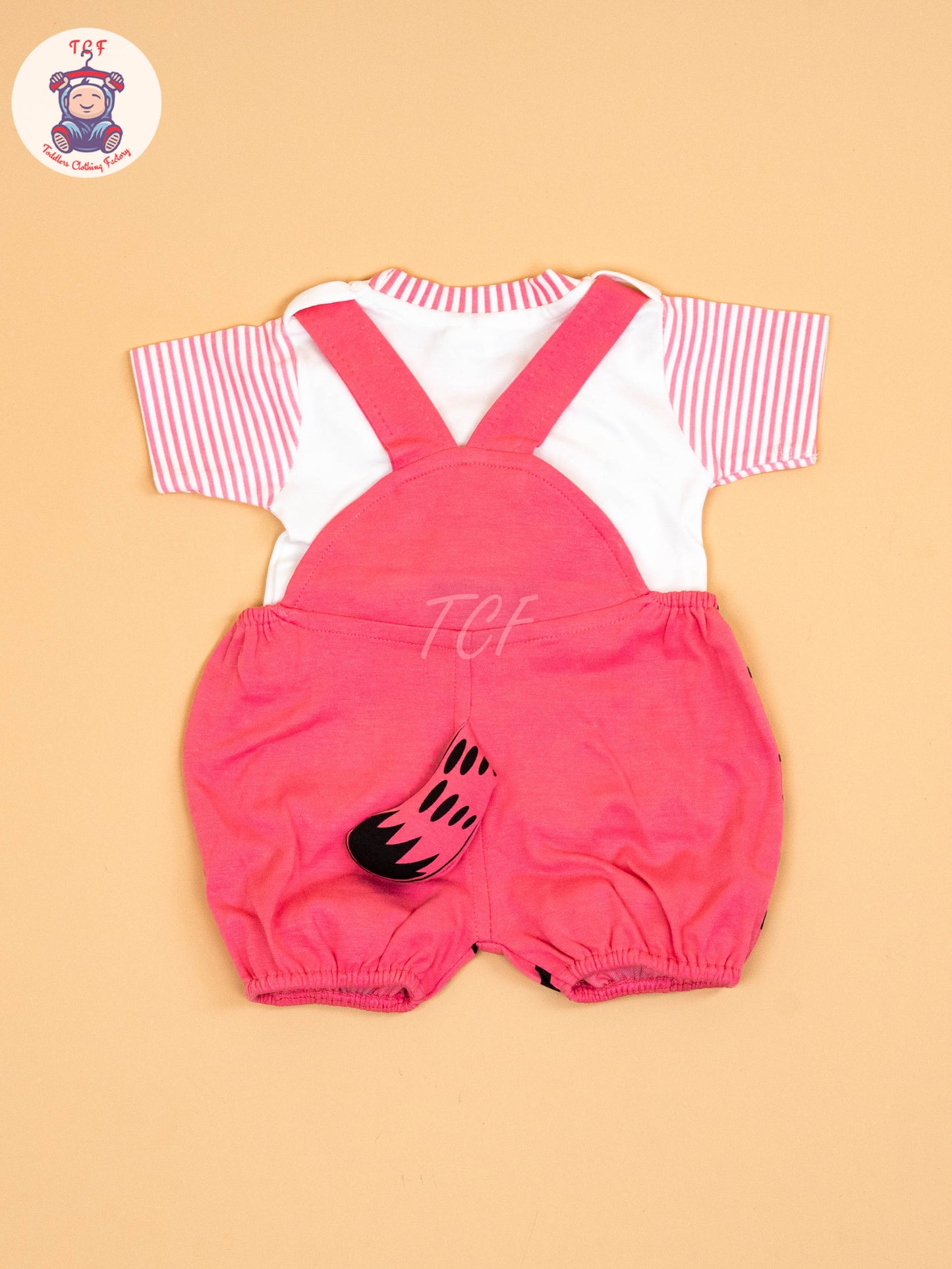 Light Pink & White - Cat Jumpsuits