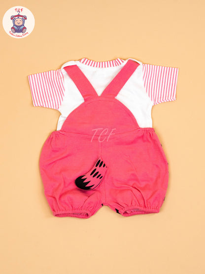 Light Pink & White - Cat Jumpsuits