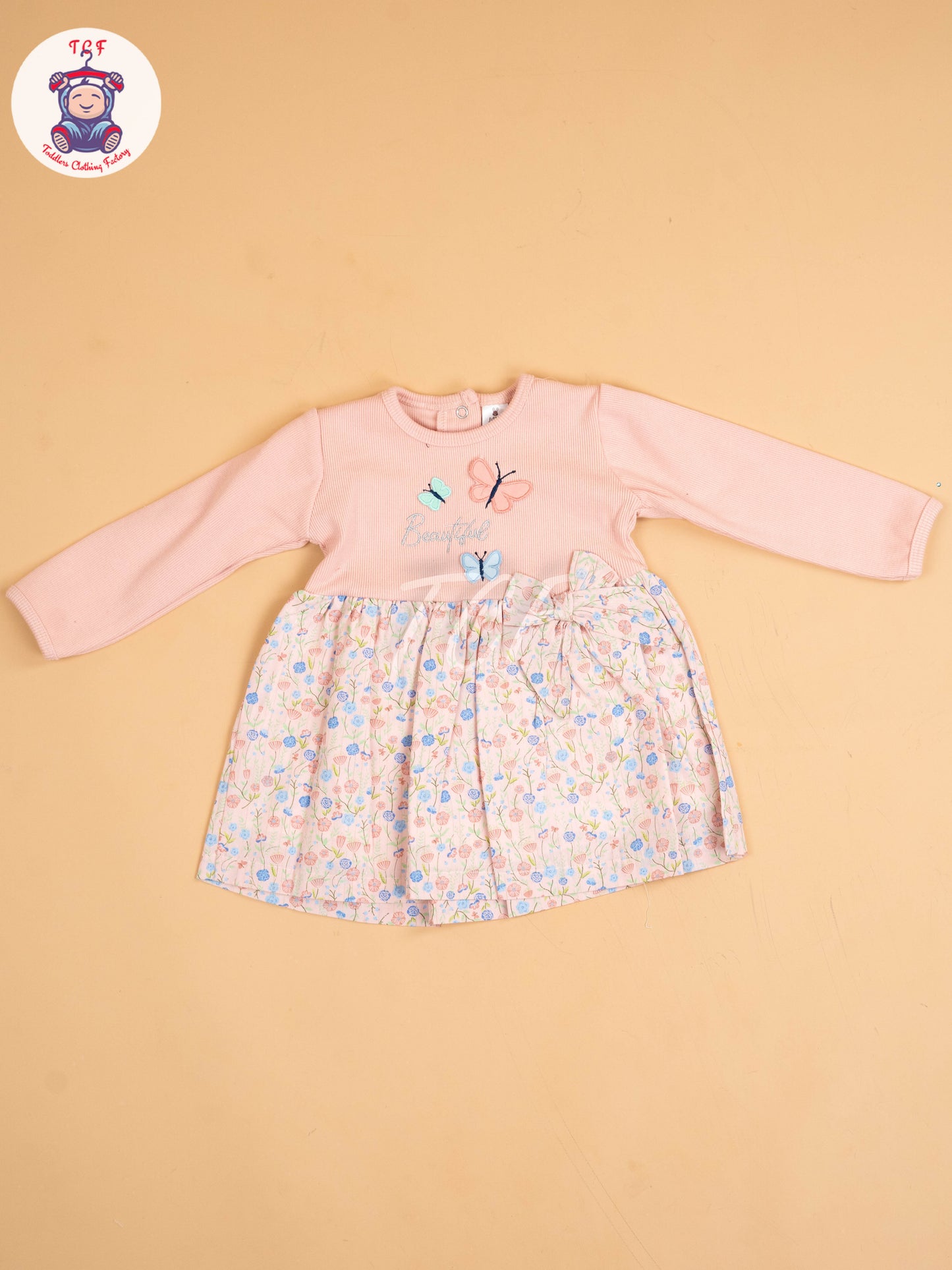 Peach  - Girls Readymade Cotton Frocks