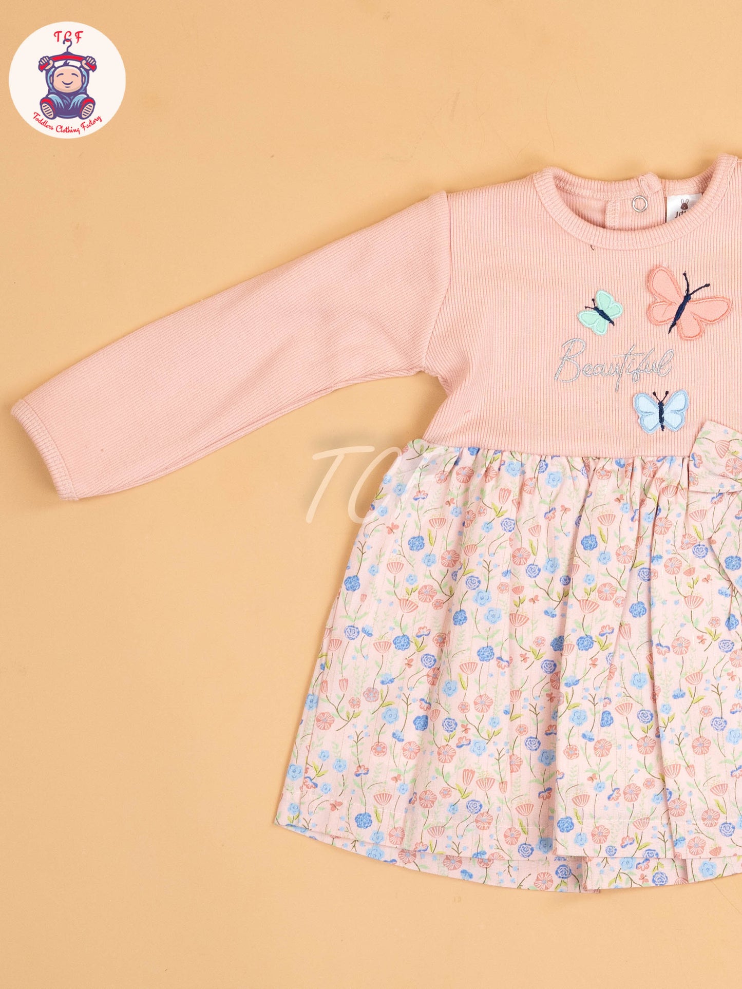 Peach  - Girls Readymade Cotton Frocks