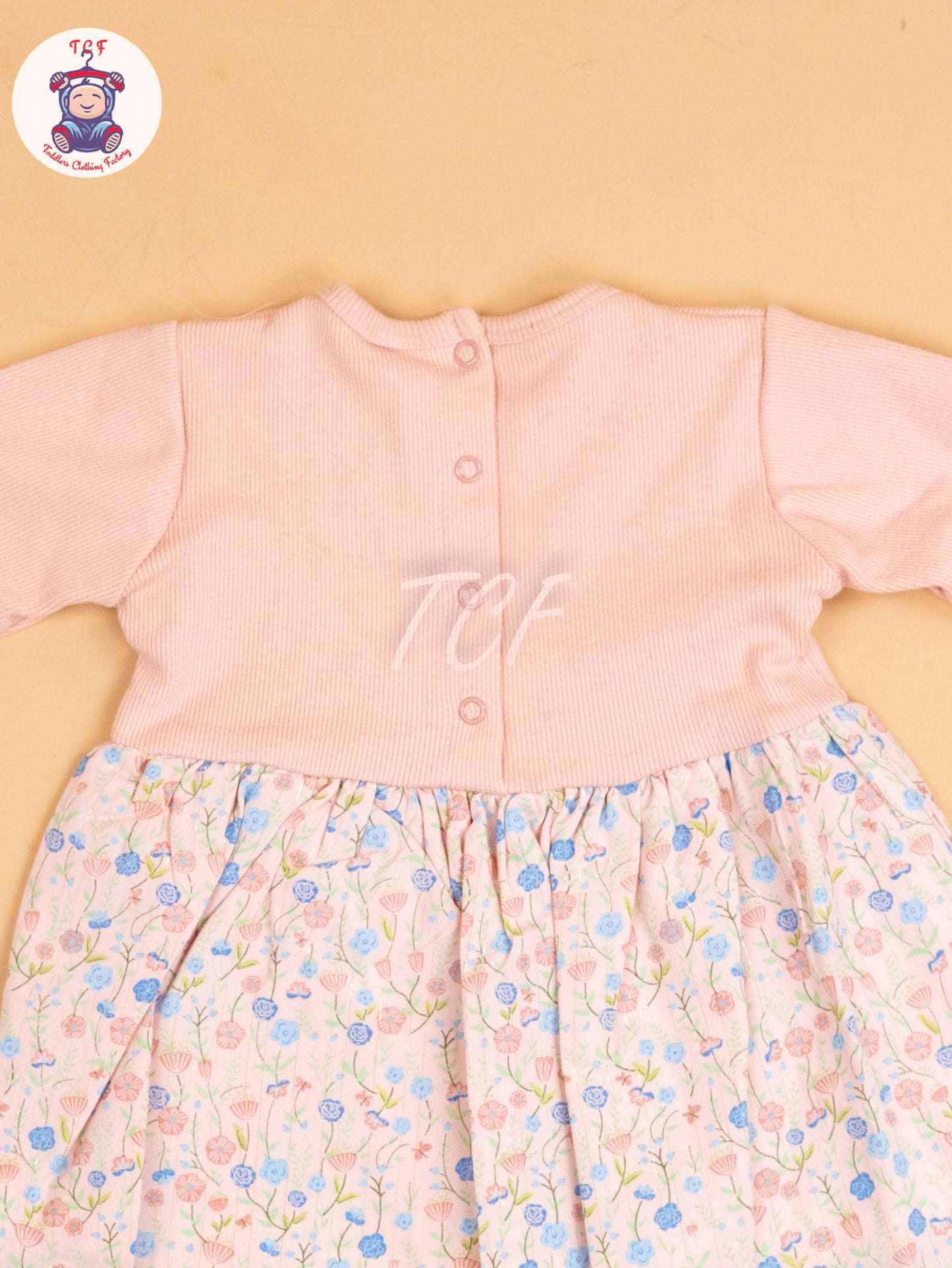 Peach  - Girls Readymade Cotton Frocks