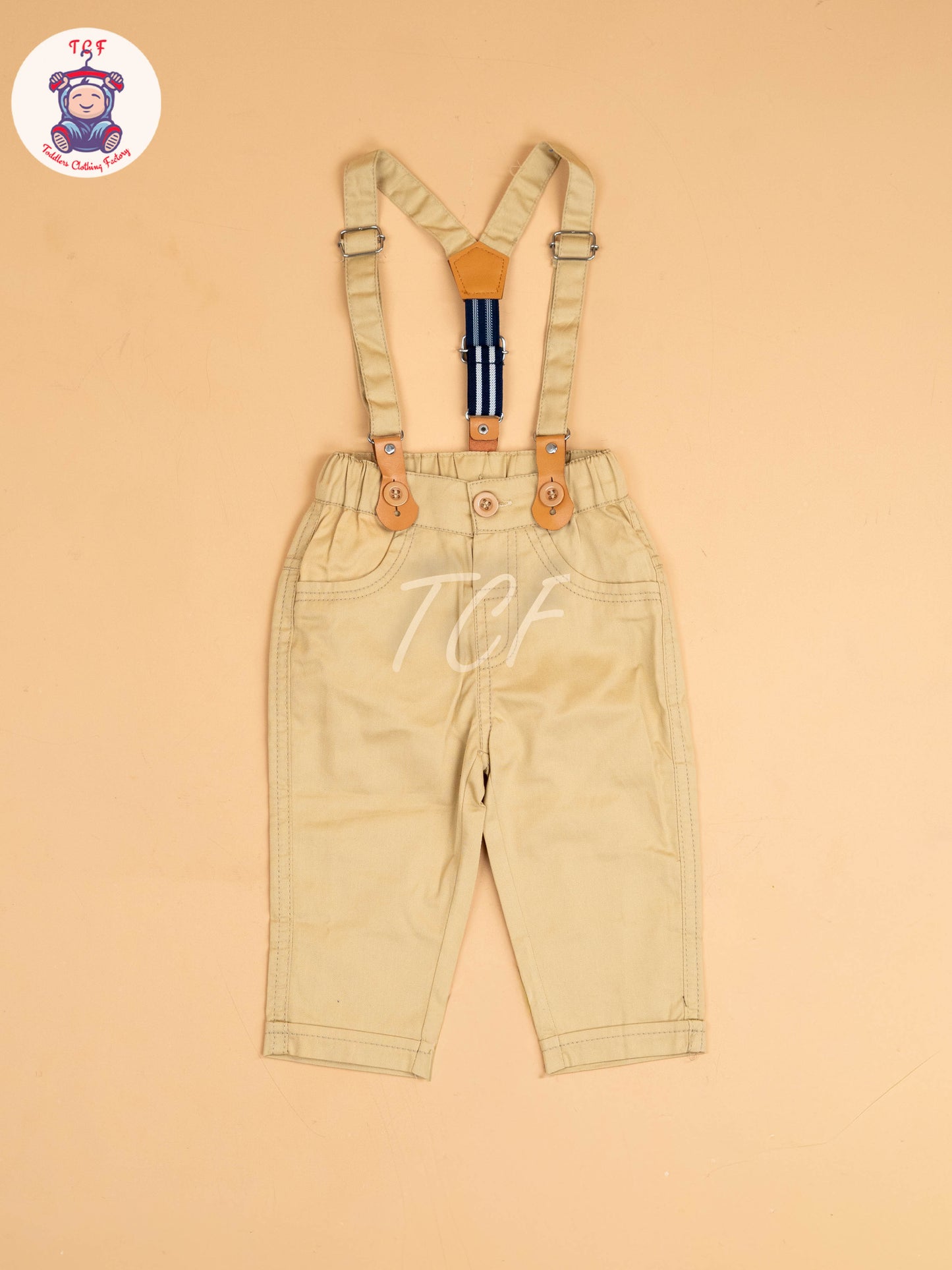 Maroon & Sandal - Full Sleeves Shirts & Pants With Suspender & Bow