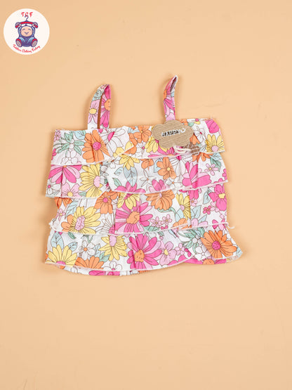 Pink & Orange Floral Printed - Girls Co-ords Sets