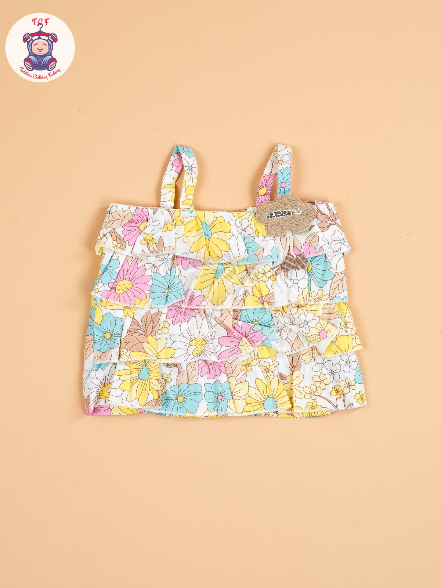 Yellow & Pink Floral Printed - Girls Co-ords Sets