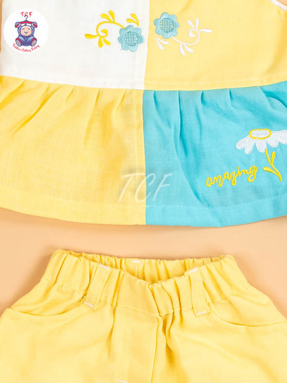 Yellow & Blue - Girls Co-ords Sets