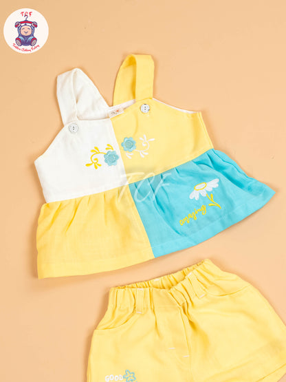 Yellow & Blue - Girls Co-ords Sets