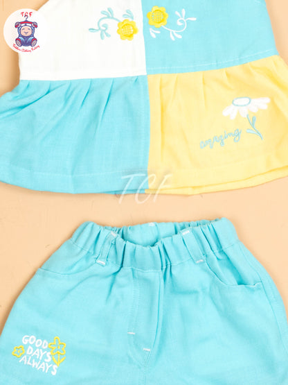 Yellow & Blue - Girls Co-ords Sets