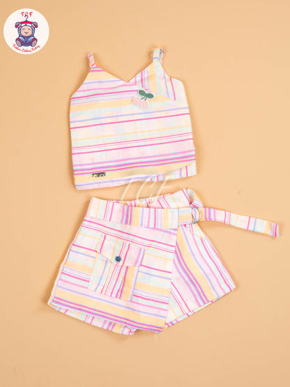 Rainbow Stripes - Girls Co-ords Sets