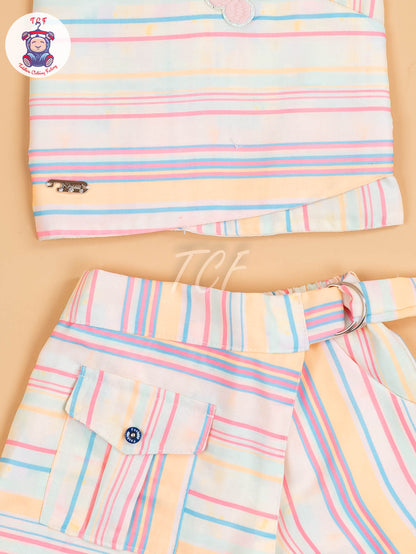 Rainbow Stripes - Girls Co-ords Sets