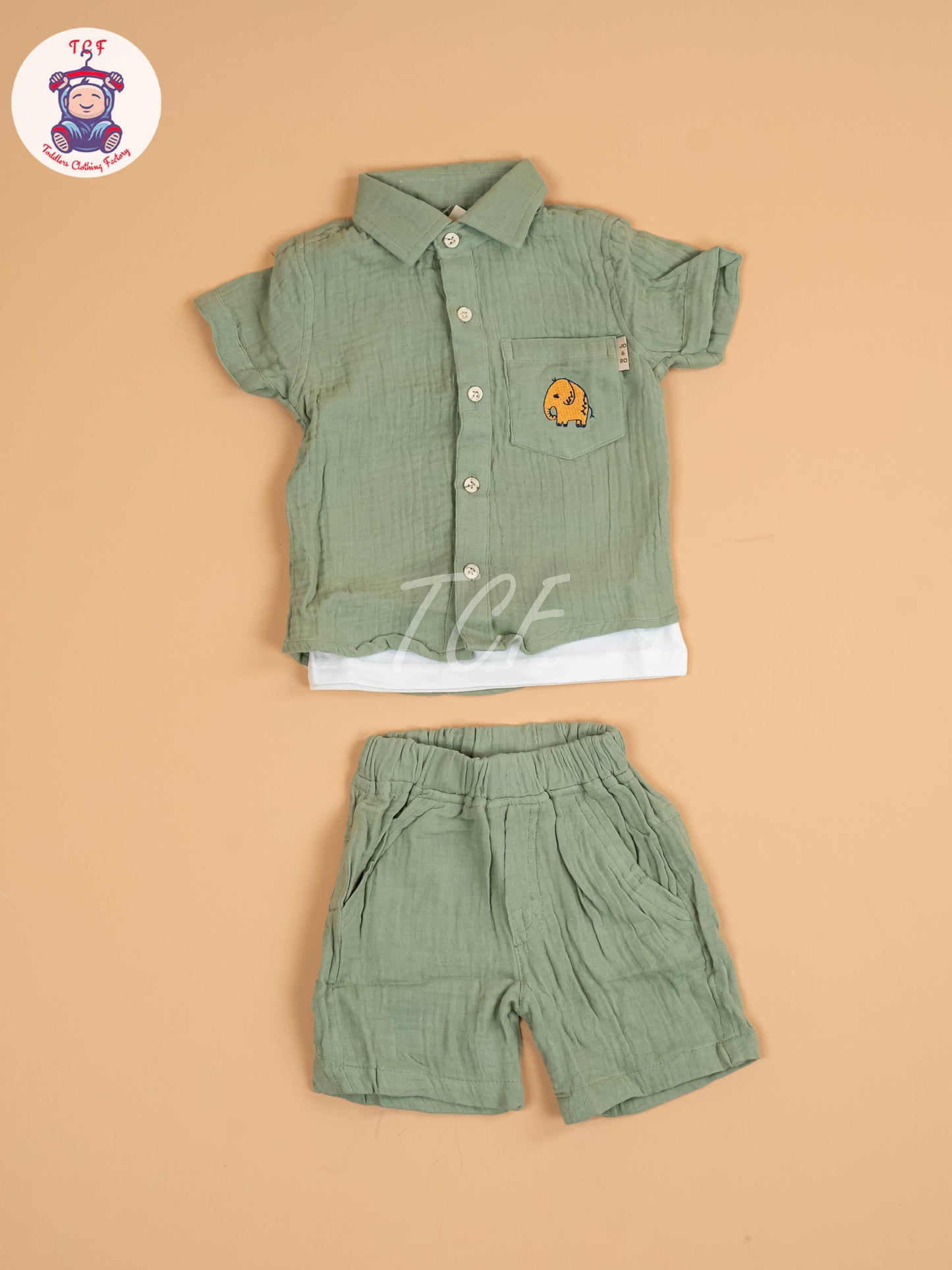 Green  - Rocket Boys Readymade Cotton Shirts & Shorts