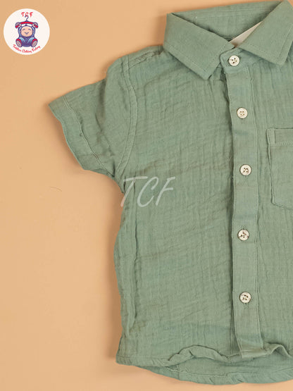 Green  - Rocket Boys Readymade Cotton Shirts & Shorts