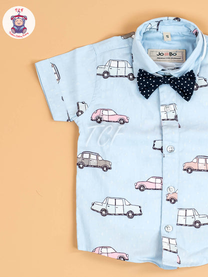 Blue & Navy Blue - Boys Shirts & Shorts