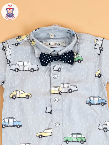 Grey & Navy Blue - Boys Suspender Sets