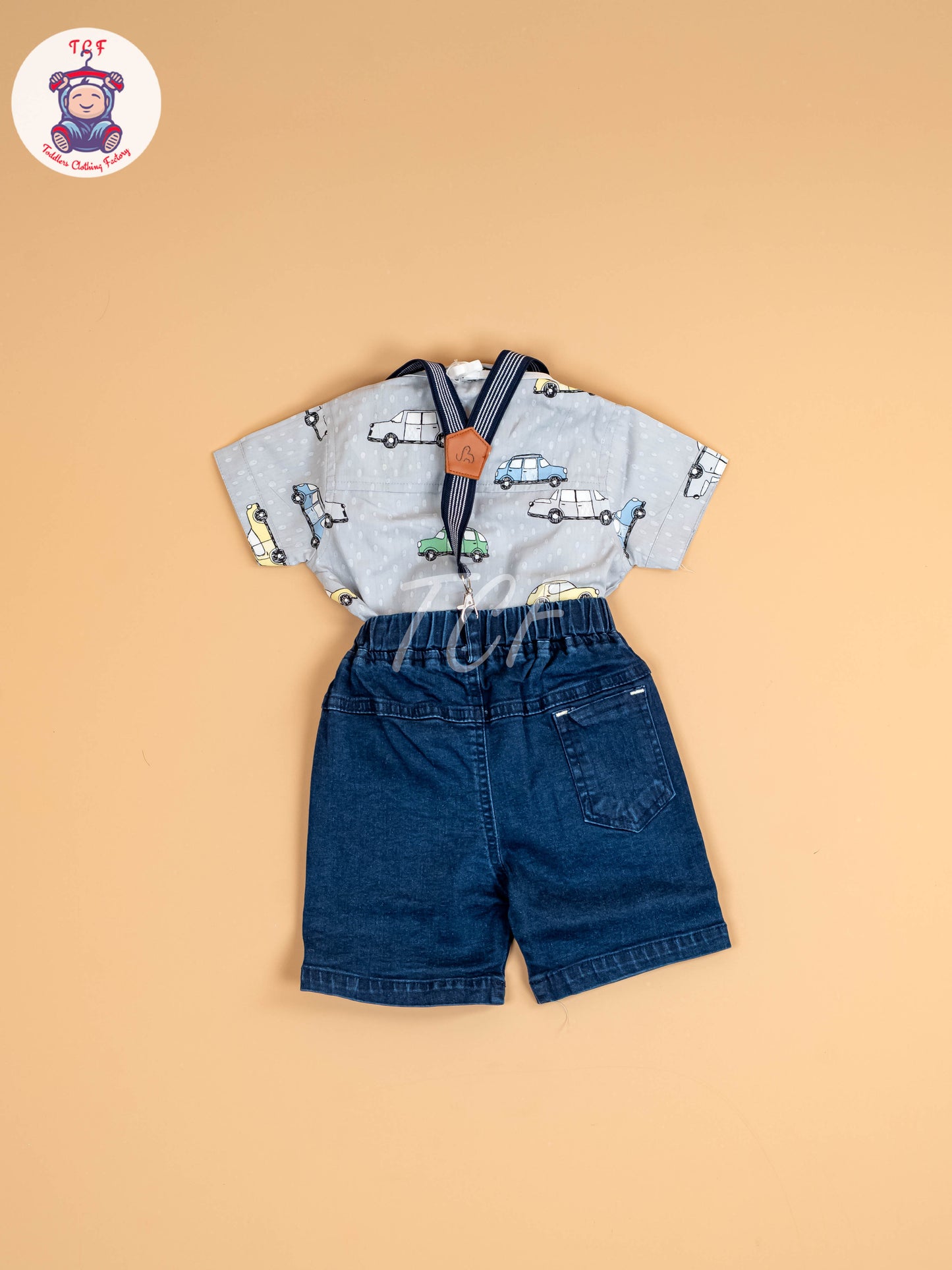 Grey & Navy Blue - Boys Suspender Sets